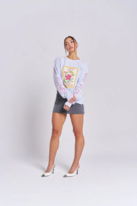 Maku - Wild Flower Long Sleeve - Soft Blue